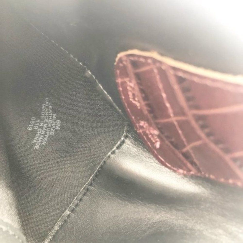 MARC FISHER Croc Embossed Leather Western Boot - Picture 7 of 10